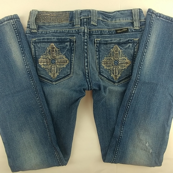 Miss Me Denim - Miss me  blue jeans distressed sequence